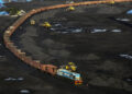 Material handling facilities stand on the dockside at the Kirshnapatnam Co. port in Kirshnapatnam, Andhra Pradesh, India, on Tuesday, Aug 12, 2017.