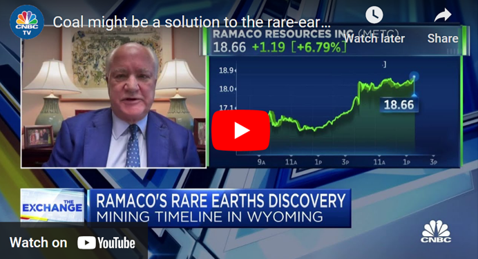 Ramaco’s Atkins on CNBC discuses REEs