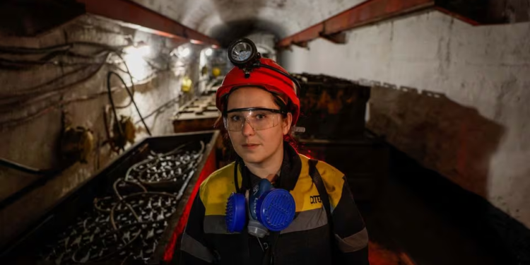 Ukraine’s coal mines turn to women to solve wartime staff shortages